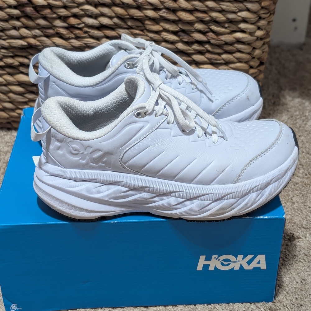 Hoka All-White Performance Sneakers
